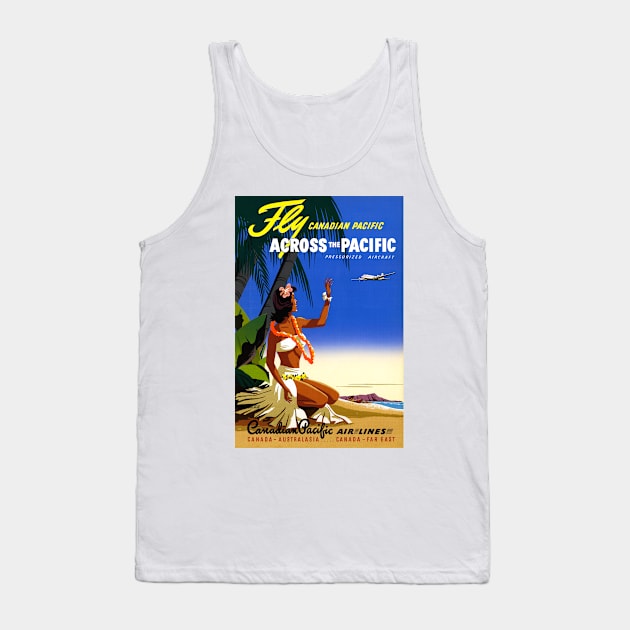 Vintage Travel Poster Fly Canadian Pacific Canada Pacific Tank Top by vintagetreasure